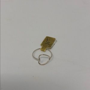 Size 6 heart 925 quality sterling silver ring